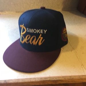 Smokey bear snap back hat